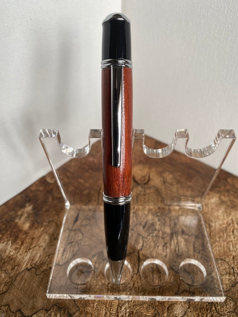 Gatsby Grande Chrome Wood Pen - Red Heart- #WI19