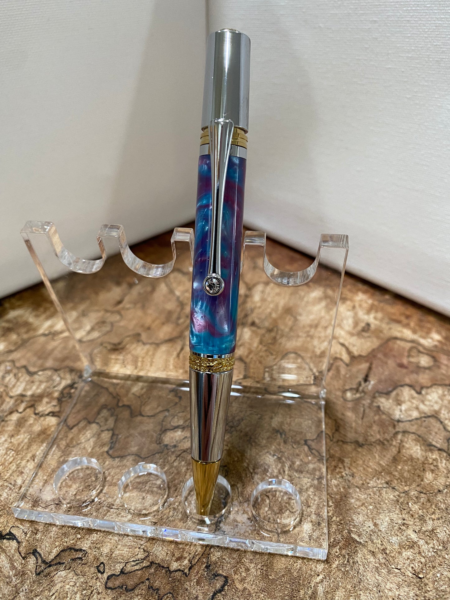 Majestic Squire - 24kt. Gold Plated/Swarovski Crystal - Purple/Turquoise - #WI20