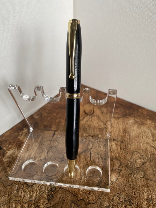 Funline - Slimline Acrylic Gold Pen - Black - #WI52