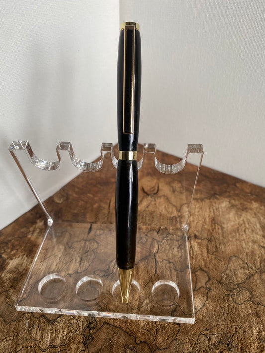 Funline - Slimline Acrylic Gold Pen - Black - #Wi41