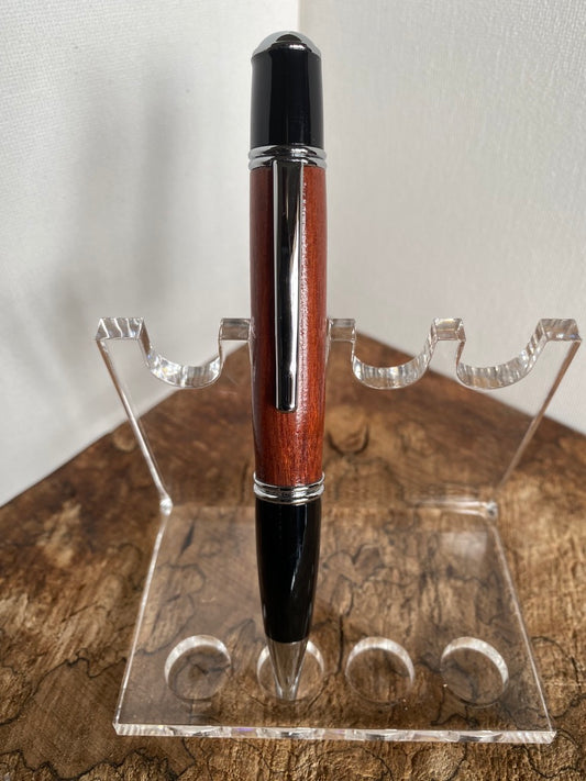 Gatsby Grande Chrome Wood Pen - Red Heart- #WI19